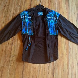 Vintage Wrangler Rancher Shirt Mens Small